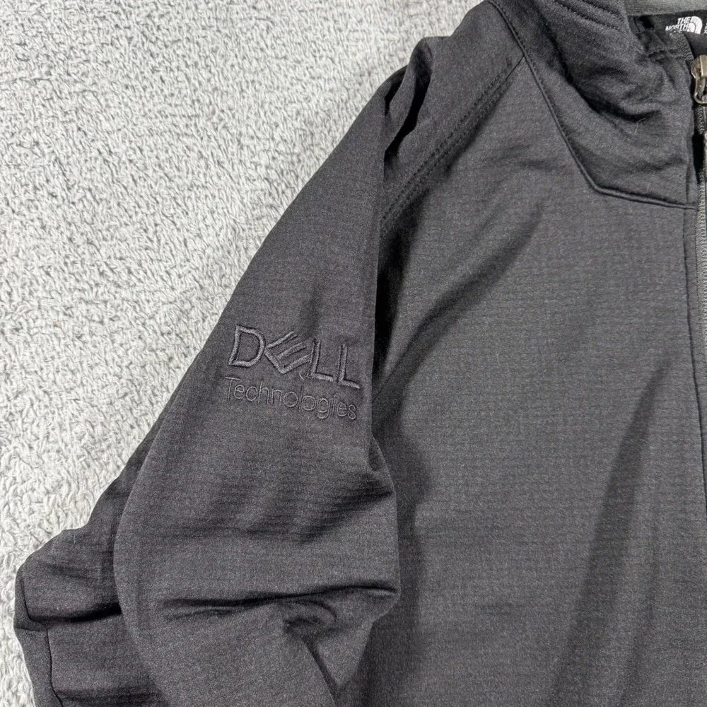 The North Face Mountain Peaks Fleece Jacket Mens XXL Black Intel Dell Full Zip